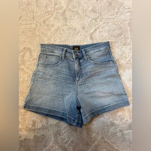 Lee High-Rise Light Blue Denim Shorts